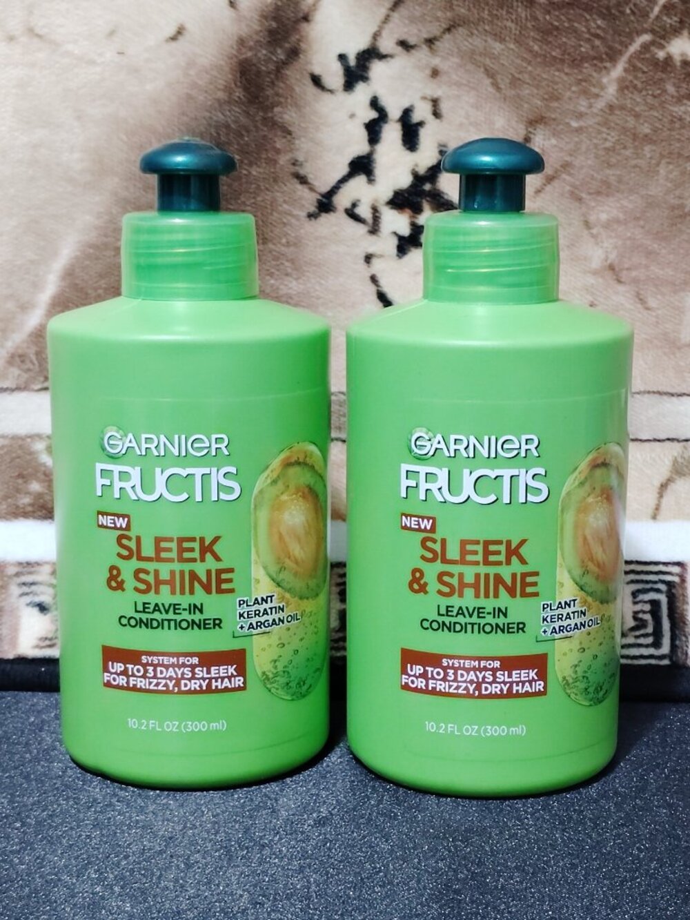 2 Garnier Fructis Sleek & Shine Intensely Smooth Leave-In Conditioning Cream